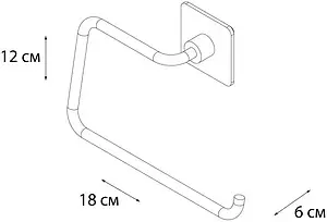 Полотенцедержатель Fixsen Square хром FX-93111 Полотенцедержатель Fixsen Square хром FX-93111, 2
