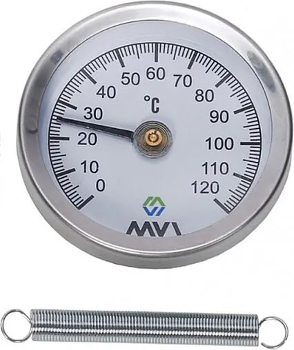 Термометр биметаллический накладной MVI 63мм 120°С ATS.63120.52