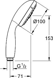 Лейка ручного душа Grohe Tempesta New 100 IV хром 28578002 Лейка ручного душа Grohe Tempesta New 100 IV хром 28578002, 2