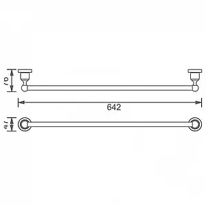 Полотенцедержатель Aquanet брашированная бронза 3824, 2