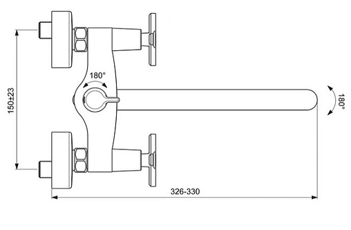 Смеситель для ванны с длинным изливом Vidima Art хром BA329AA