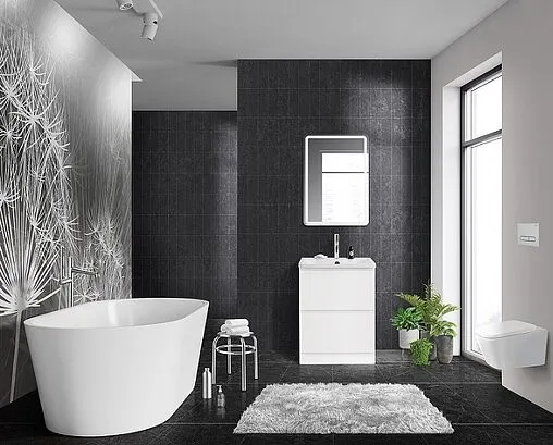 Тумба-умывальник подвесная BelBagno ALBANO 70 Bianco Lucido ALBANO-700-2C-PIA-BL+BB700/455-LV-MR-ALR Тумба-умывальник подвесная BelBagno ALBANO 70 Bianco Lucido ALBANO-700-2C-PIA-BL+BB700/455-LV-MR-ALR