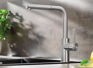 Смеситель для кухни с выдвижным изливом Blanco Lanora-S нержавеющая сталь 523123 Смеситель для кухни с выдвижным изливом Blanco Lanora-S нержавеющая сталь 523123, 5