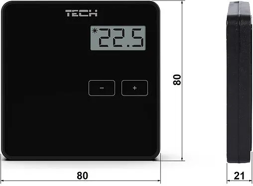 Беспроводной комнатный двухпозиционный регулятор котла TECH ST-294 v2 черный WG.11.0467