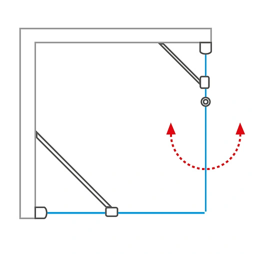 Душевое ограждение 1100x900мм прозрачное стекло Roltechnik Lega Lift Line LZDO1+LZB/1100*900 226-1100000-00-02+228-9000000-00-02