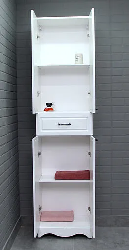 Шкаф-пенал напольный Домино RICH 50 белое дерево DR6014P