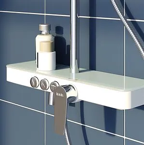 Душевая система со смесителем для ванны IDDIS Shelfy хром SHESB3Fi06, 5