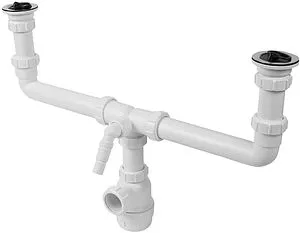 Сифон бутылочный для двойной мойки Mc Alpine MRSK5-A Сифон бутылочный для двойной мойки Mc Alpine MRSK5-A, 1