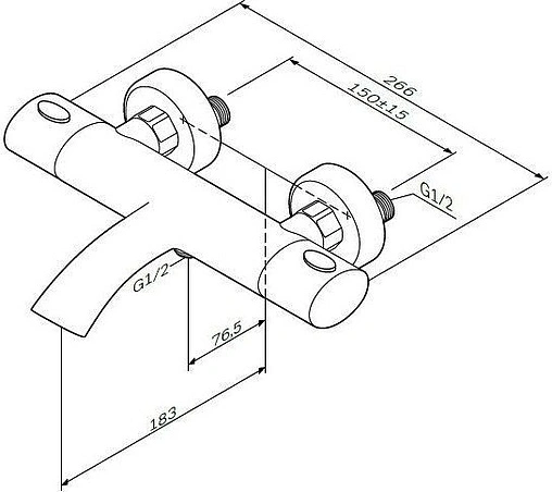 Термостат для ванны Am.Pm Sense хром F7550064 Термостат для ванны Am.Pm Sense хром F7550064