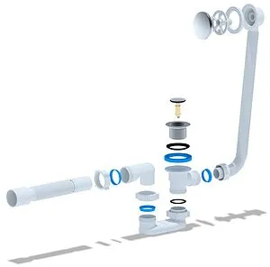 Слив-перелив для ванны Ани Пласт хром EC055 Слив-перелив для ванны Ани Пласт хром EC055, 3