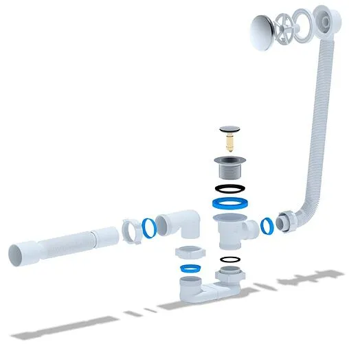 Слив-перелив для ванны Ани Пласт хром EC055 Слив-перелив для ванны Ани Пласт хром EC055