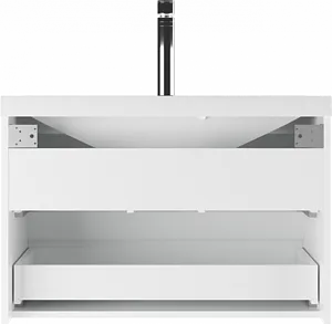 Тумба-умывальник подвесной Айсберг Ева 80 белый DA5917T+4670142930020, 5