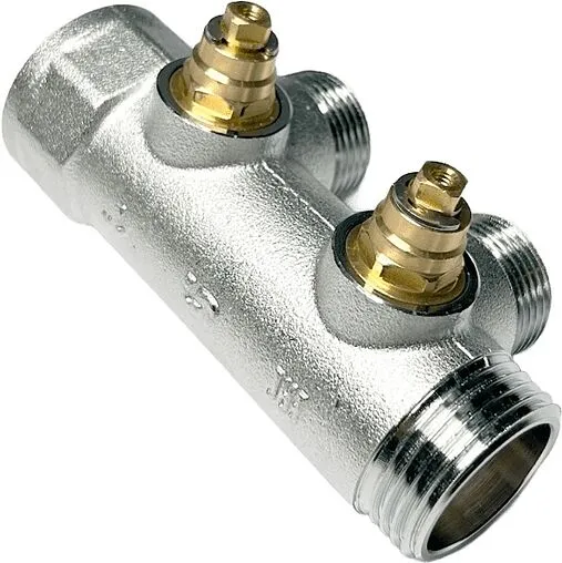 Коллектор регулирующий проходной 2 отвода 1&quot;в/н x ¾&quot;ек Uni-fitt 414C4320