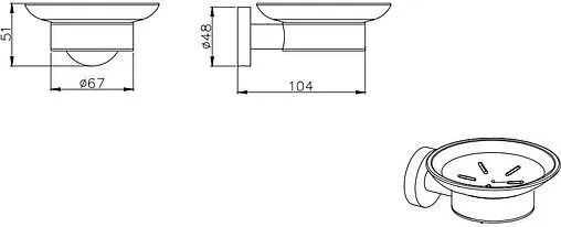 Мыльница Aquatek Вега хром AQ4003CR