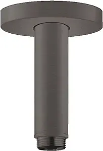 Держатель верхнего душа на потолок Hansgrohe S 100 шлифованный чёрный хром 27393340, 1