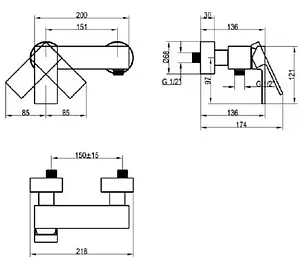 Смеситель для душа Villeroy&Boch Classic хром TVS10130100061 Смеситель для душа Villeroy&Boch Classic хром TVS10130100061, 2