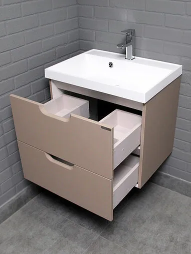 Тумба-умывальник подвесной Домино Dune 60 латте DD2507T+4627173210164