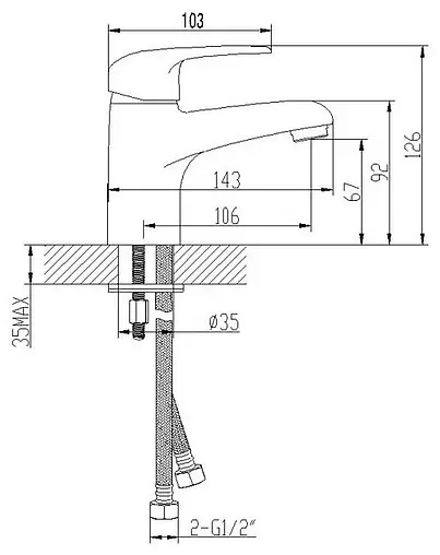 Смеситель для раковины Lemark Pramen хром LM3306C Смеситель для раковины Lemark Pramen хром LM3306C