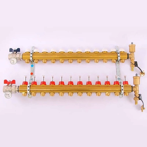 Группа коллекторная с расходомерами 12 отводов 1"в/в x ¾"ек Tiemme 3870018
