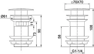 Выпуск автоматический для раковины с переливом Allen Brau Infinity Square чёрный Electroplating 5.21026-31 Выпуск автоматический для раковины с переливом Allen Brau Infinity Square чёрный Electroplating 5.21026-31, 2