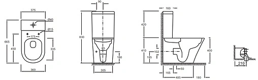 Чаша унитаза Jacob Delafon Rodin+ белый UJAB102-00