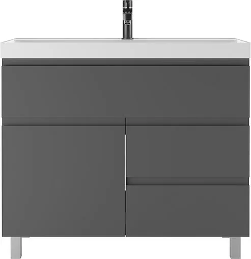 Тумба-умывальник напольный Домино Graffo 100 графит DGr2411T+4670142930051