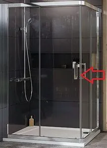 Душевая дверь 800мм прозрачное стекло Ravak 10° 10RV2K-80 1ZJ40C00Z1, 1