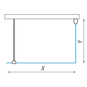 Душевое ограждение 1200x1000мм прозрачное стекло Roltechnik Walk WALK F/1200/1000 939-1200100-00-02, 4