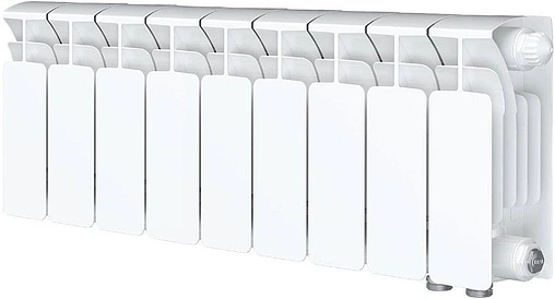 Радиатор биметаллический 9 секций нижнее правое подключение Rifar Base Ventil 200 RBVR20009