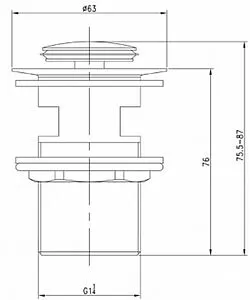 Выпуск автоматический для раковины с переливом IDDIS Optima Home хром 001SB01i88 Выпуск автоматический для раковины с переливом IDDIS Optima Home хром 001SB01i88, 2