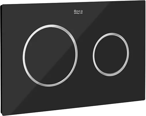 Клавиша смыва для унитаза Roca Duplo One PL-10 890189308 черное стекло/матовые кнопки