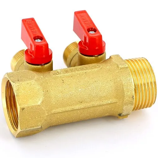 Коллектор запорный проходной 2 отвода 1&quot;в/н x ½&quot;к Tiemme NINO 1820006