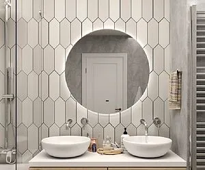 Зеркало с подсветкой Continent Ajour 90 с бесконтактным сенсором белый ЗЛП707, 5