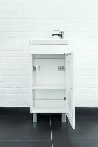 Тумба-умывальник напольная Айсберг Кристалл 40 белый DA1805T+1WH302500