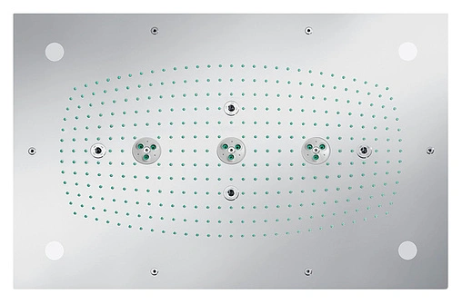 Лейка верхнего душа с подсветкой Hansgrohe Raindance Rainmaker 680/460 3jet хром 28418000