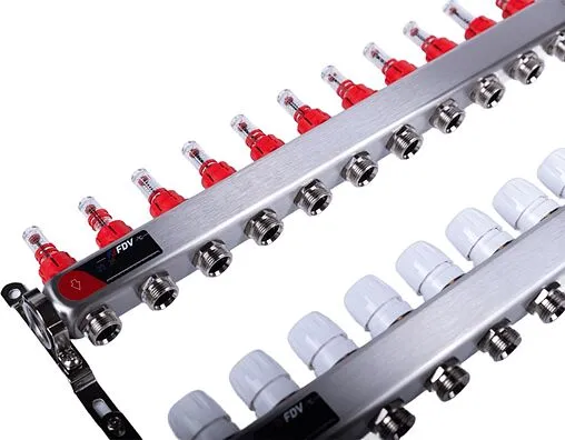 Группа коллекторная с расходомерами 12 отводов 1&quot;в/в x ¾&quot;ек FDV S1101A-1/12