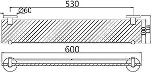 Полка Jaquar Continental чёрный матовый ACN-BLM-1171N, 2