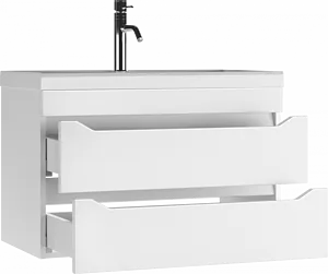 Тумба-умывальник подвесная Айсберг Ева 80 белый DA5917T+4670142930020, 4