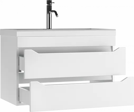Тумба-умывальник подвесной Айсберг Ева 80 белый DA5917T+4670142930020