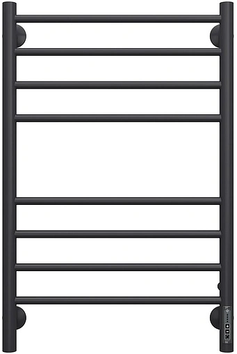 Полотенцесушитель электрический лесенка Terminus Аврора П8 500х800 электро quick touch КС 9005 черный матовый 4670078527493