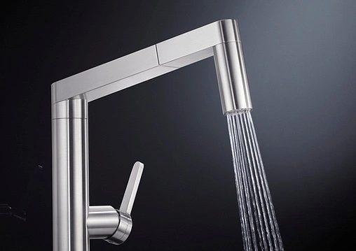 Смеситель для кухни с выдвижным изливом Blanco Panera-S нержавеющая сталь 521547