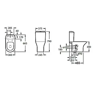 Чаша унитаза Roca Leon белый 342649000, 3