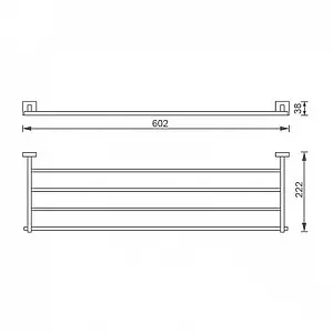 Полка для полотенец Aquanet хром 4762 Полка для полотенец Aquanet хром 4762, 2