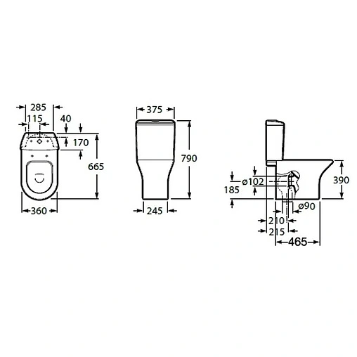 Чаша унитаза Roca Leon белый 342649000