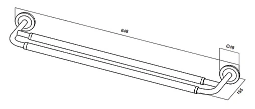 Полотенцедержатель Am.Pm Serenity хром A40336400