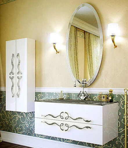 Шкаф-пенал подвесной Clarberg Due Amanti 25 хром белый DUE0525W+DUER4CR