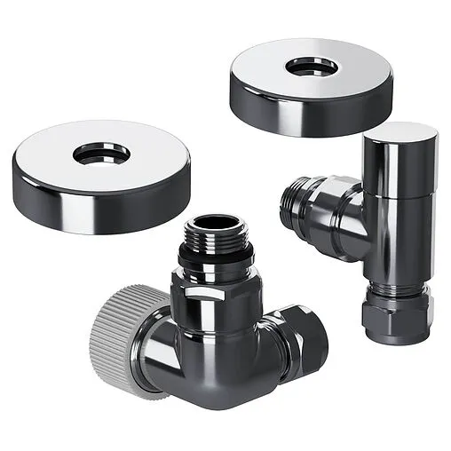 Комплект вентилей терморегулирующих трехосевых 15x1.0 x ½&quot;н Royal Thermo Design Pro хром RATVXT11215CH