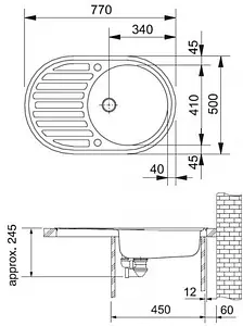Мойка кухонная Franke Ronda ROG 611 графит 114.0157.900 Мойка кухонная Franke Ronda ROG 611 графит 114.0157.900, 2