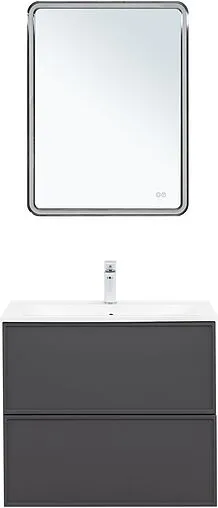 Тумба-умывальник Aquanet Арт 75 ясень графит 00329064+00318925