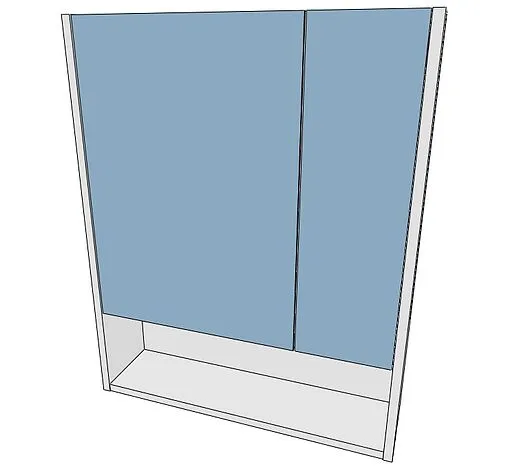 Шкаф-зеркало Айсберг Ева 60 белый DA5921HZ